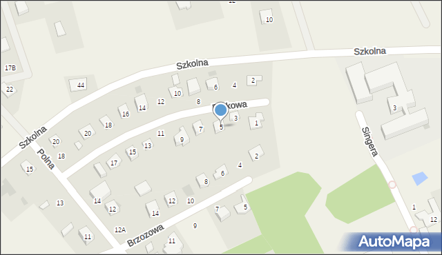 Leoncin, Parkowa, 5, mapa Leoncin