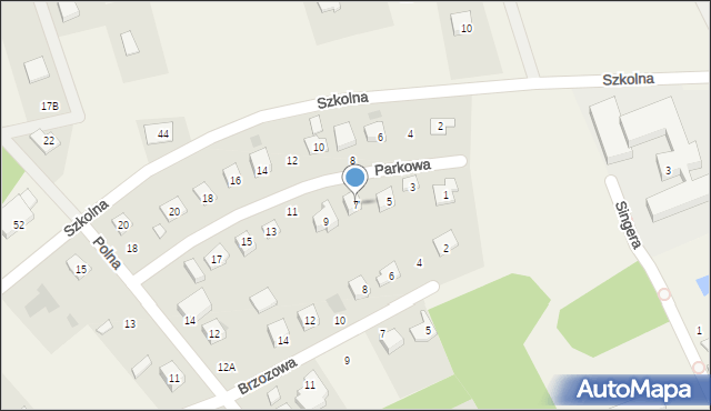 Leoncin, Parkowa, 7, mapa Leoncin