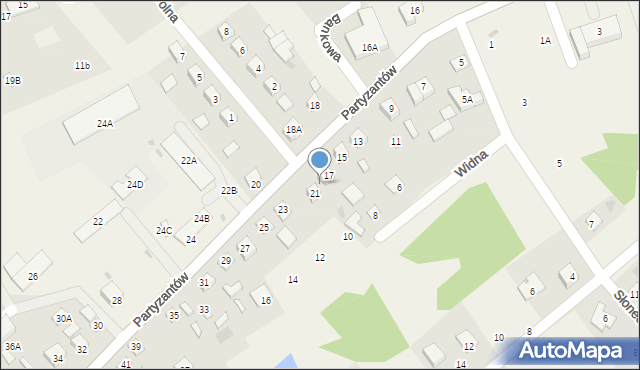 Leoncin, Partyzantów, 19, mapa Leoncin