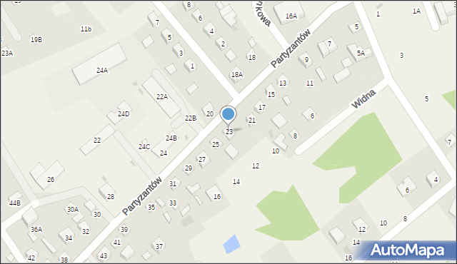 Leoncin, Partyzantów, 23, mapa Leoncin