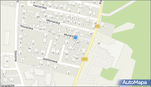 Leszno, Partyzantów, 19, mapa Leszno