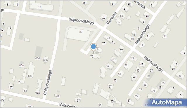 Leszno, Pankiewicza Józefa, 81, mapa Leszno