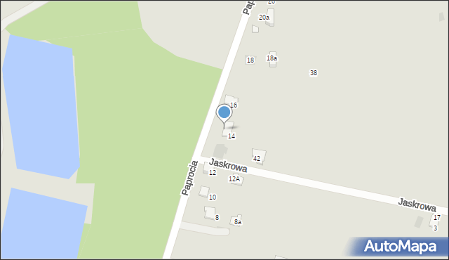 Libiąż, Paprocia, 16A, mapa Libiąż