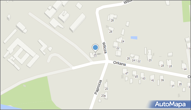 Libiąż, Paprocia, 21, mapa Libiąż