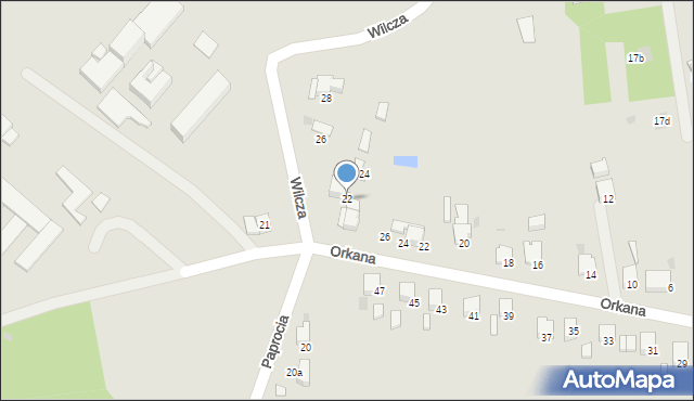 Libiąż, Paprocia, 22, mapa Libiąż