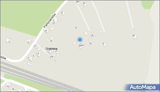 Libiąż, Partyzantów, 22A, mapa Libiąż