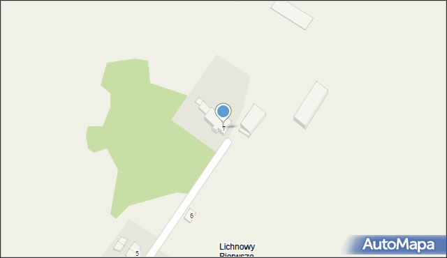 Lichnowy, Parkowa, 7, mapa Lichnowy