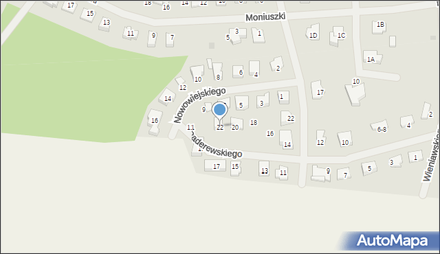 Lidzbark Warmiński, Paderewskiego Ignacego Jana, 22, mapa Lidzbark Warmiński