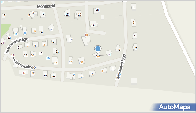 Lidzbark Warmiński, Paderewskiego Ignacego Jana, 6-8, mapa Lidzbark Warmiński