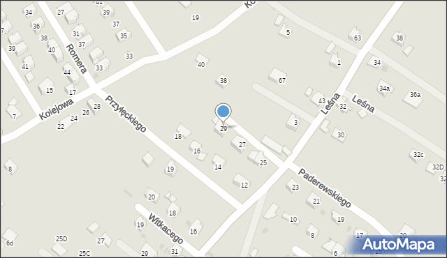 Limanowa, Paderewskiego Ignacego Jana, 29, mapa Limanowa