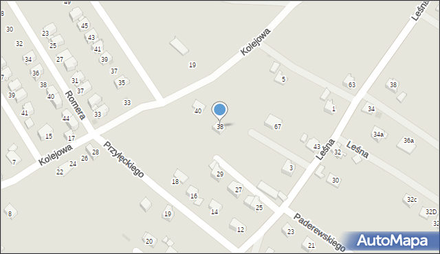 Limanowa, Paderewskiego Ignacego Jana, 38, mapa Limanowa
