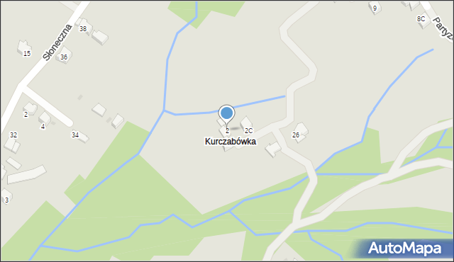 Limanowa, Partyzantów, 2, mapa Limanowa