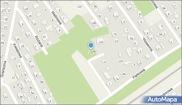Lipinki, Parkowa, 11c, mapa Lipinki
