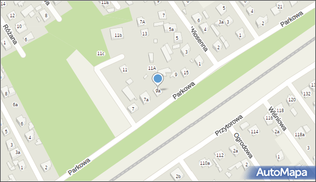 Lipinki, Parkowa, 9a, mapa Lipinki