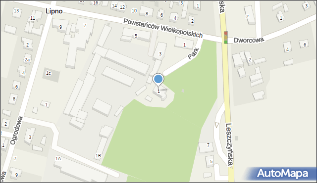 Lipno, Park, 1, mapa Lipno