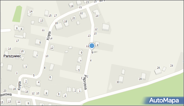 Lisów, Paprotna, 6, mapa Lisów