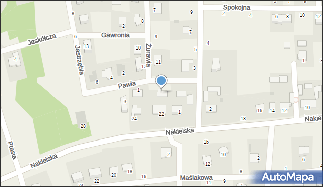 Łochowice, Pawia, 1a, mapa Łochowice