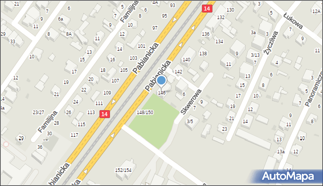 Łódź, Pabianicka, 146, mapa Łodzi