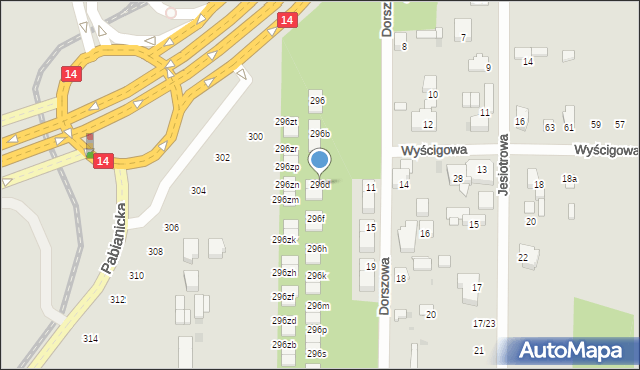 Łódź, Pabianicka, 296d, mapa Łodzi
