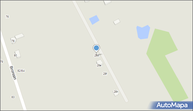 Łódź, Paprociowa, 28d, mapa Łodzi