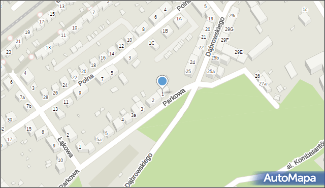 Lubań, Parkowa, 1, mapa Lubań