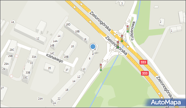 Lubin, Paderewskiego Ignacego Jana, 4, mapa Lubin