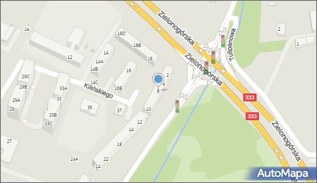 Lubin, Paderewskiego Ignacego Jana, 6, mapa Lubin