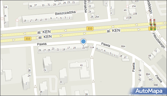 Lubin, Pawia, 11, mapa Lubin