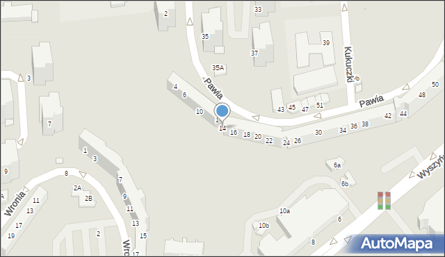 Lubin, Pawia, 14, mapa Lubin