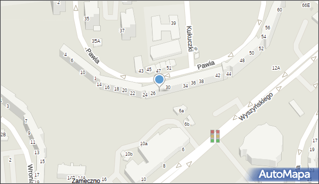 Lubin, Pawia, 28, mapa Lubin