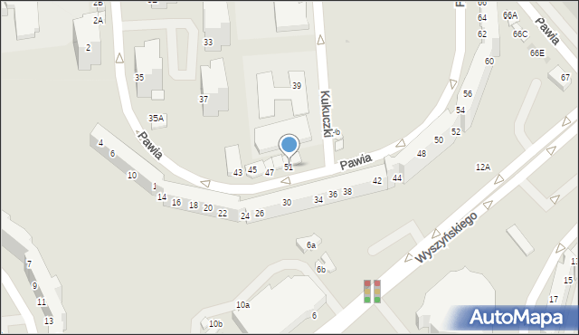 Lubin, Pawia, 51, mapa Lubin
