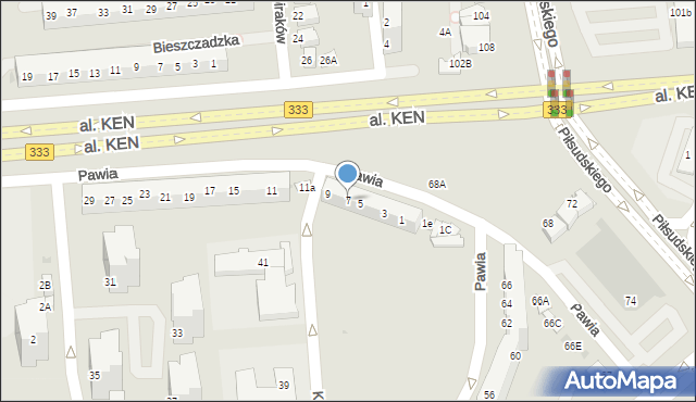 Lubin, Pawia, 7, mapa Lubin
