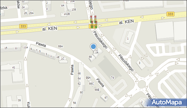 Lubin, Pawia, 70, mapa Lubin