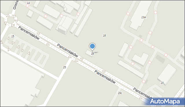 Lublin, Pancerniaków, 16, mapa Lublina