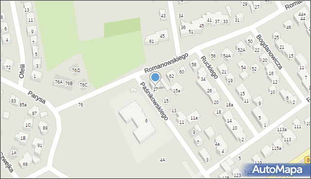 Lublin, Paśnikowskiego Baltazara, 17, mapa Lublina