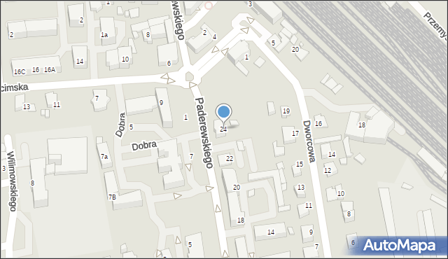 Lubliniec, Paderewskiego Ignacego Jana, 24, mapa Lubliniec
