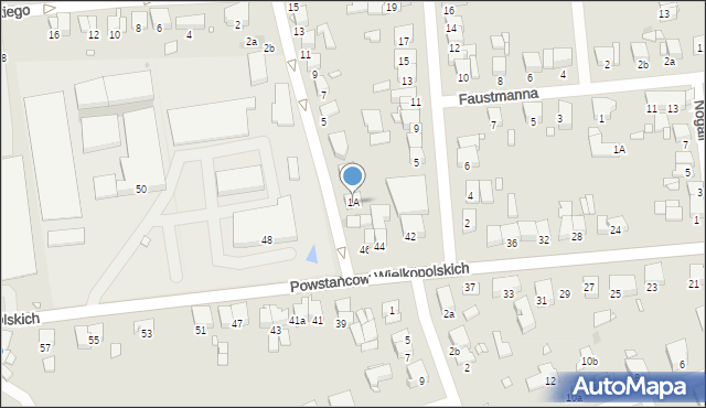 Luboń, Paderewskiego Ignacego Jana, 1A, mapa Luboń