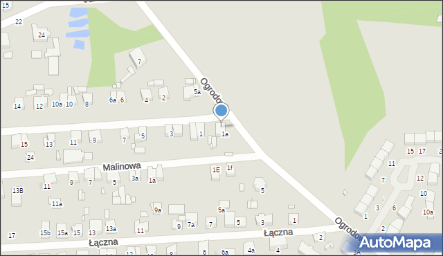 Luboń, Parkowa, 1b, mapa Luboń