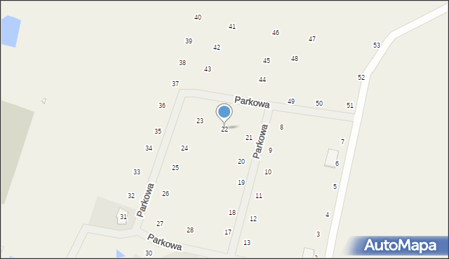 Łubowo, Parkowa, 22, mapa Łubowo