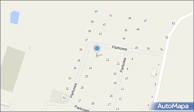 Łubowo, Parkowa, 23, mapa Łubowo