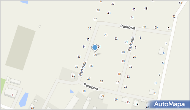 Łubowo, Parkowa, 25, mapa Łubowo