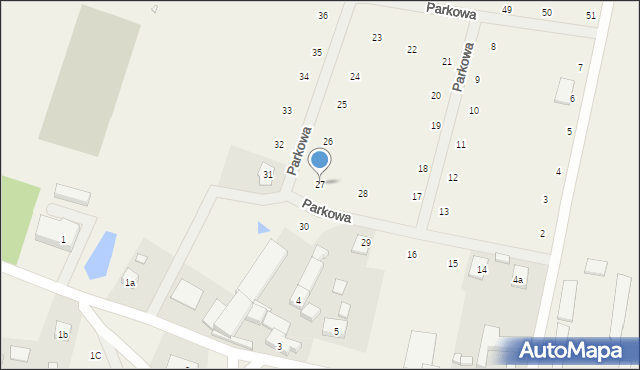 Łubowo, Parkowa, 27, mapa Łubowo