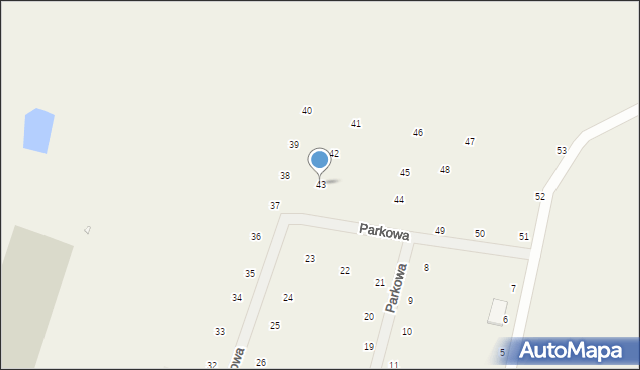 Łubowo, Parkowa, 43, mapa Łubowo