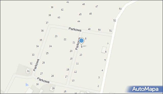 Łubowo, Parkowa, 9, mapa Łubowo