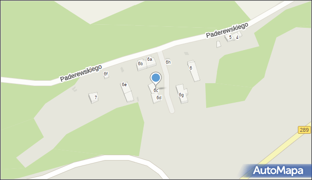 Lubsko, Paderewskiego Ignacego Jana, 6c, mapa Lubsko