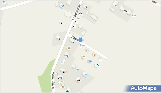 Łuczyce, Pawia, 4, mapa Łuczyce