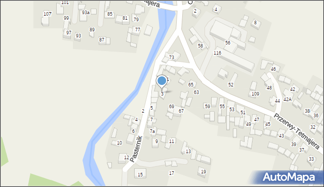 Ludźmierz, Pasternik, 3, mapa Ludźmierz