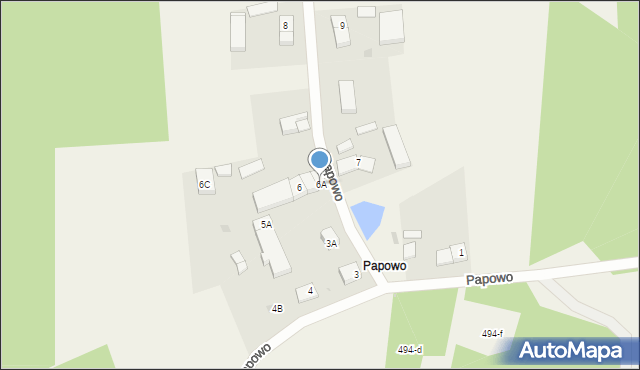 Ługi Wałeckie, Papowo, 6A, mapa Ługi Wałeckie