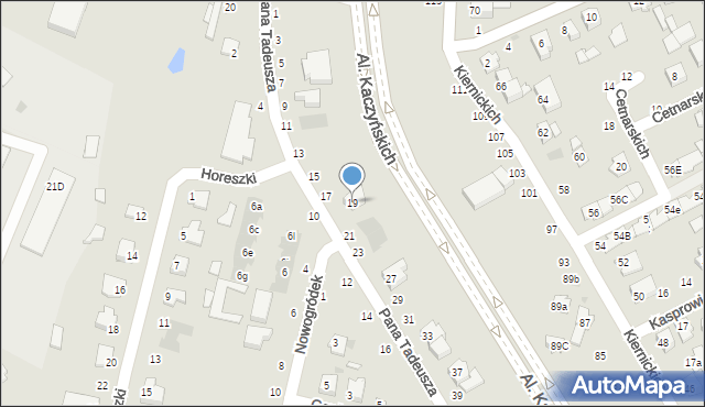 Łuków, Pana Tadeusza, 19, mapa Łuków