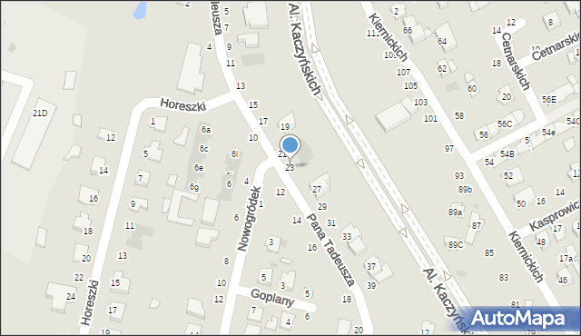 Łuków, Pana Tadeusza, 23, mapa Łuków